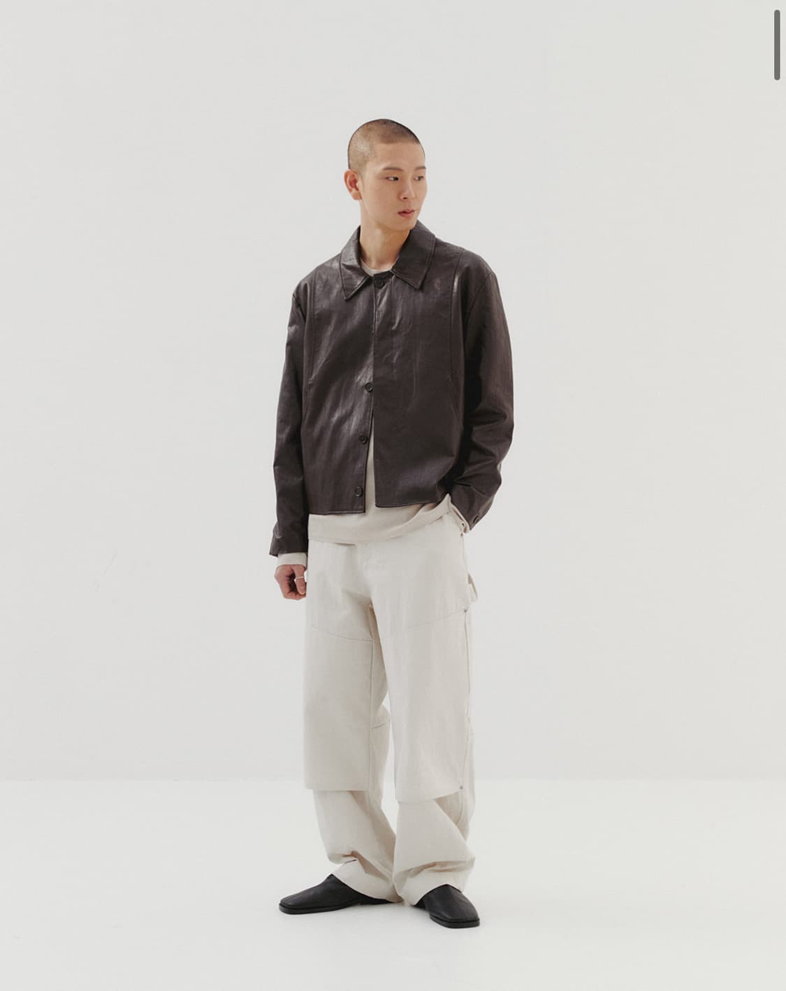 르마드 비건레더 자켓 브라운 5사이즈 상품이미지2