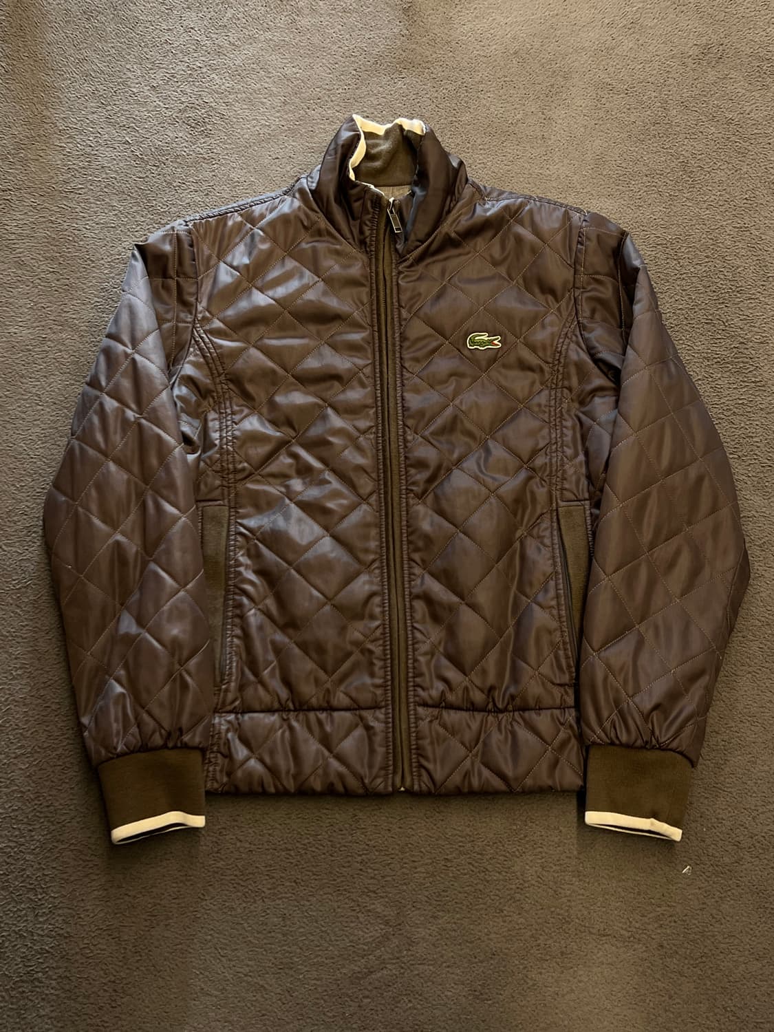라코스테 퀄팅 빈티지 자켓 처분 브라운  상품이미지1