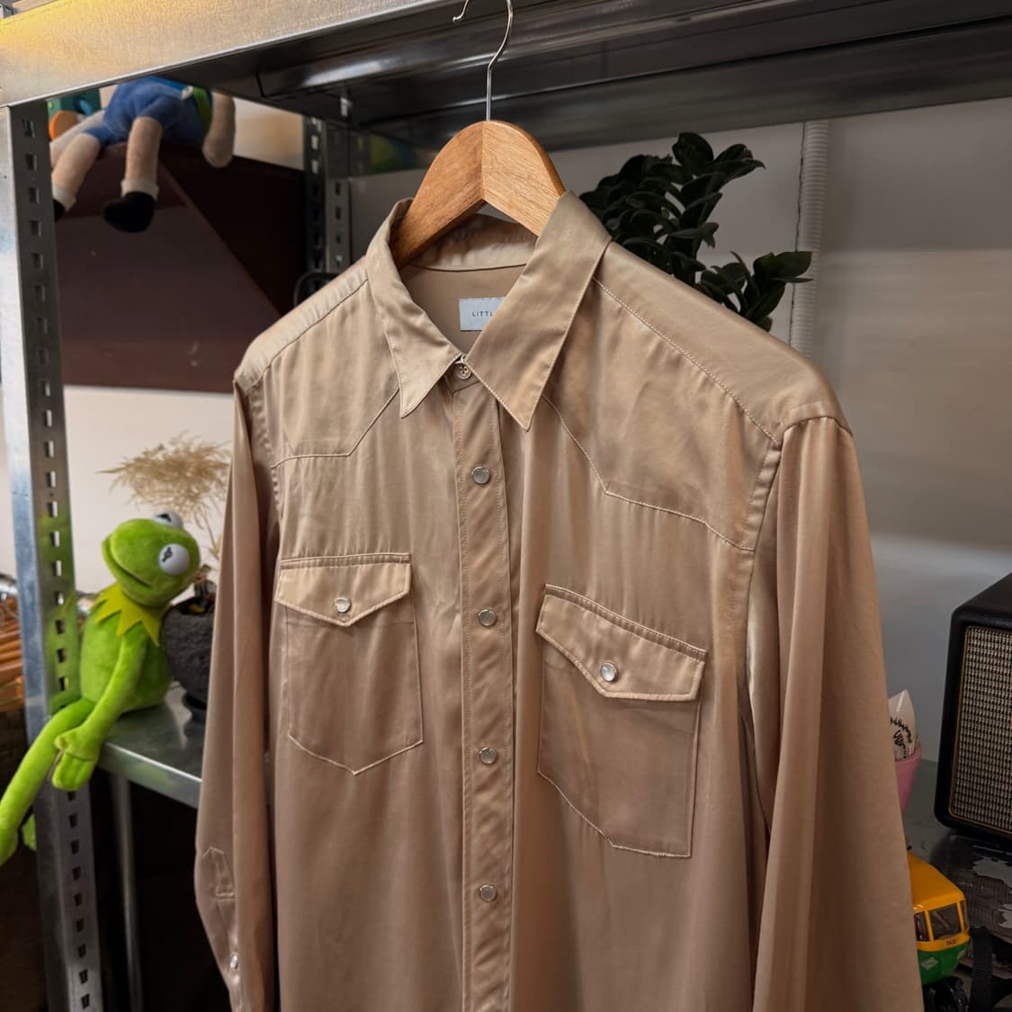 리틀빅 실키 텍스처 드레시 웨스턴 셔츠 상품이미지2