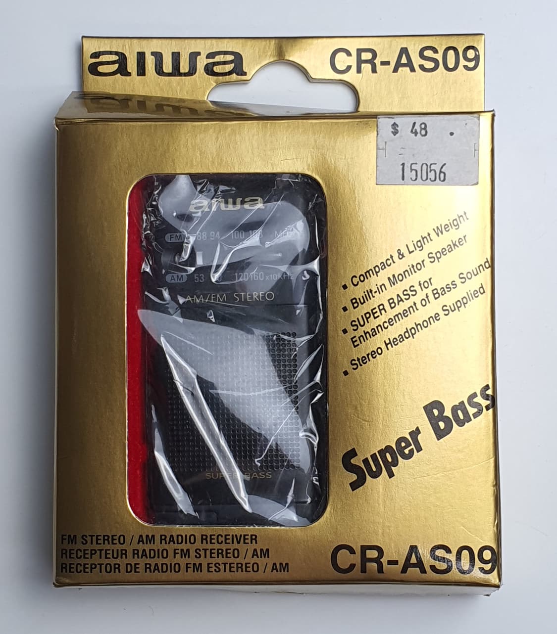 아이와 AIWA CR-AS09 빈티지  AM/FM 라디오 [미사용품]  상품이미지1
