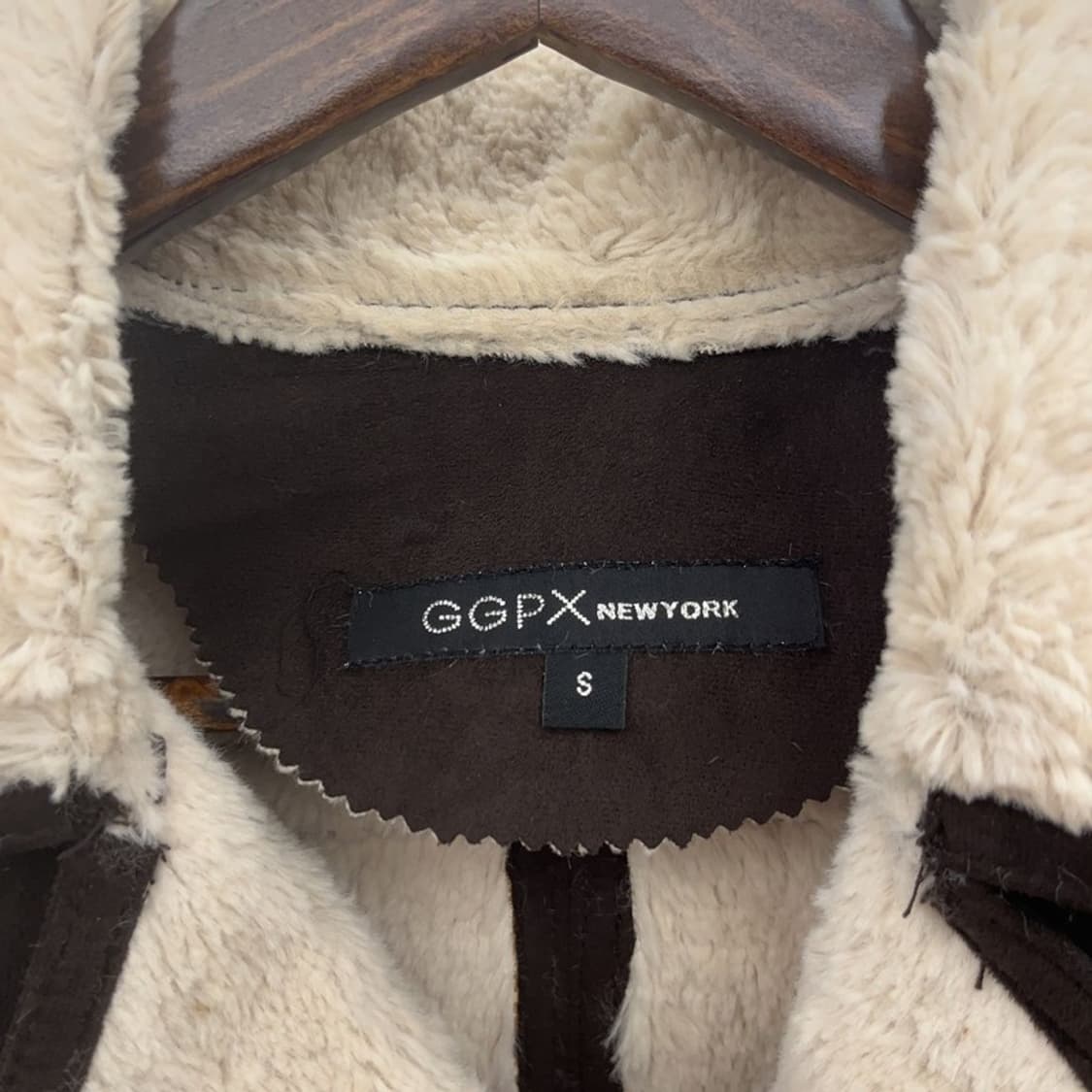 GGPX 빈티지 스웨이드 양털 쉐르파 크롭 자켓 S C06489 상품이미지5