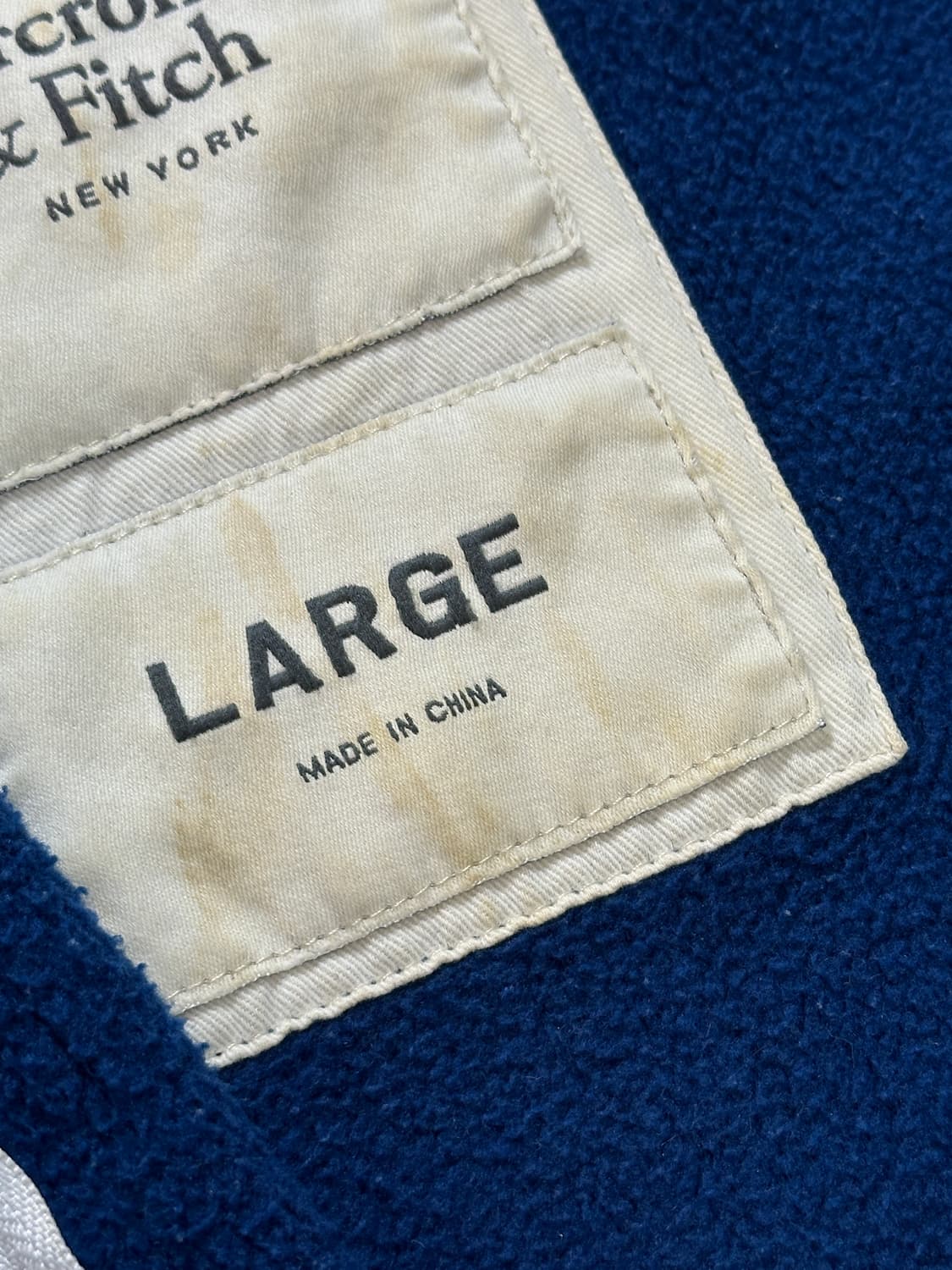 아베크롬비 순록 스펠로고 후드집업 L(블루네이비) 상품이미지4