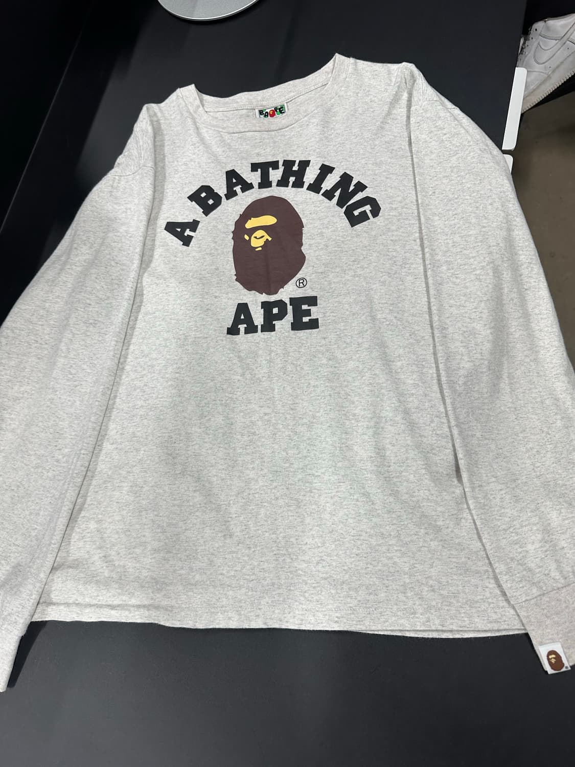 베이프 컬리지 그레이 롱슬리브 티셔츠 상품이미지4