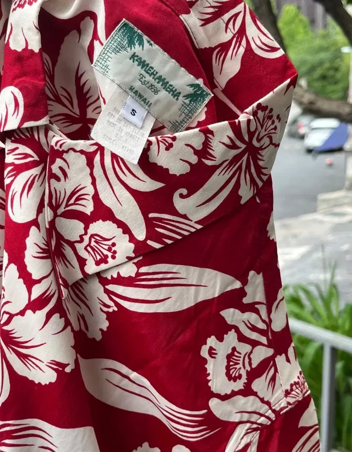 Kamehameha 빈티지 하와이안 플로럴 셔츠 (U.S.A) 상품이미지8