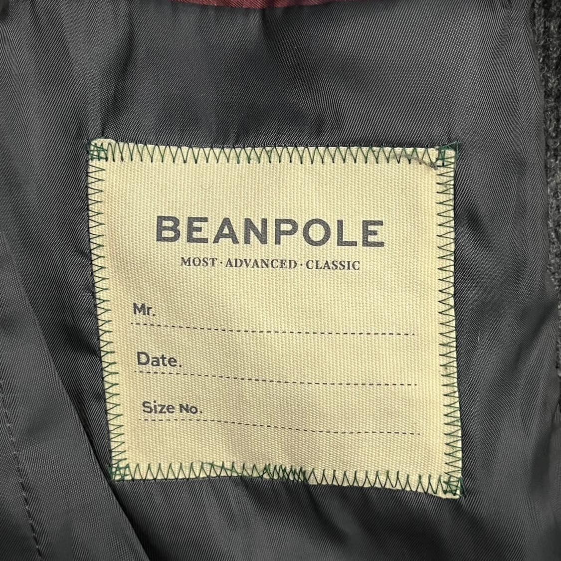 [정품/105] 빈폴 헤링본 남성 코트 그레이 b10 상품이미지7