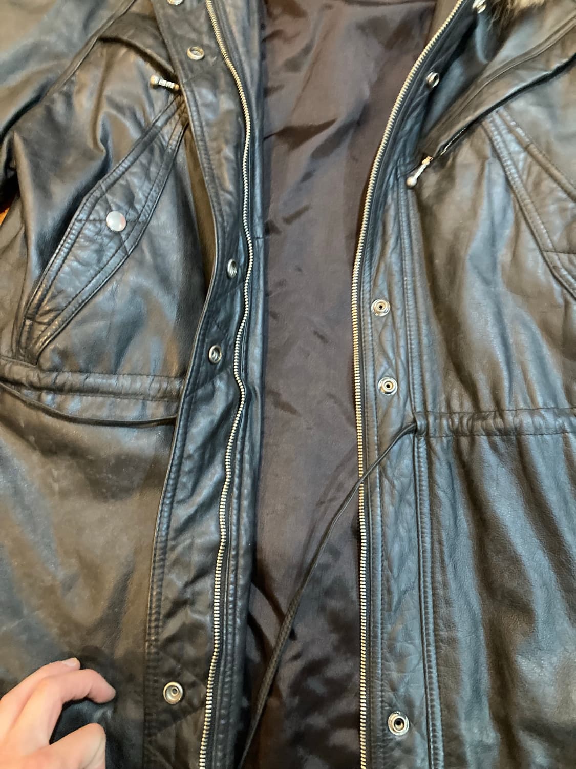 vtg 레더 야상 상품이미지8