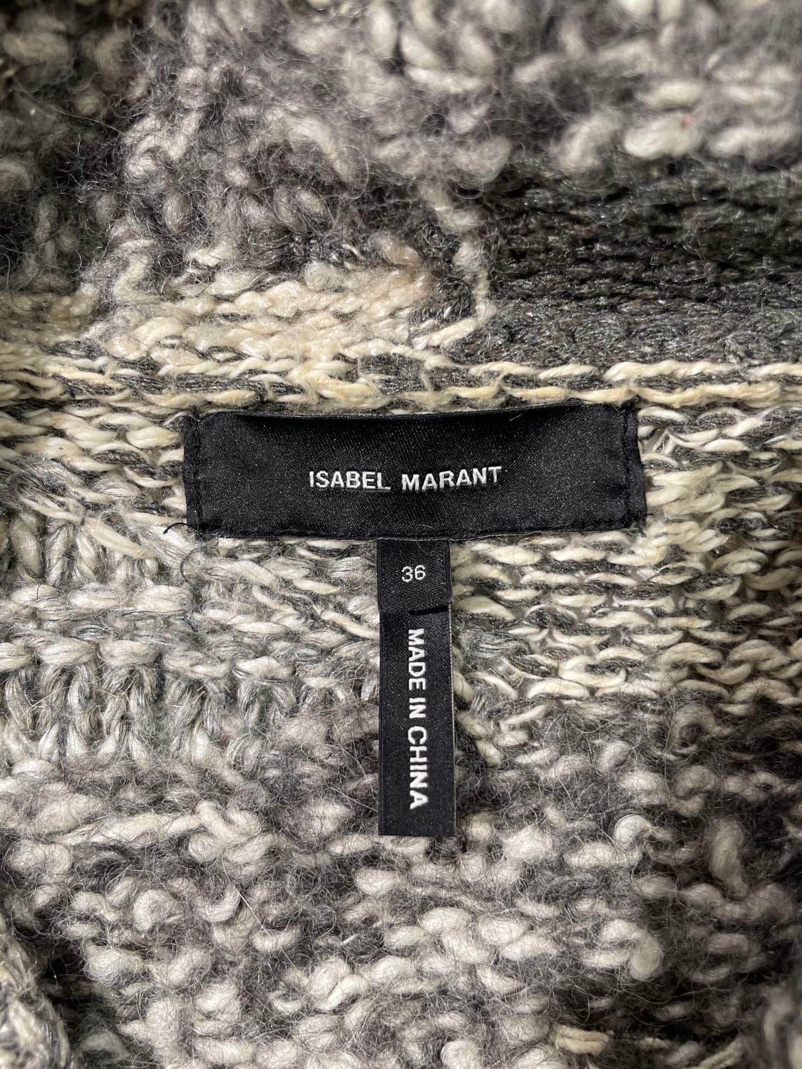 이자벨 마랑 그레이 하프 슬리브 집업 니트 롱 후디 자켓 상품이미지7