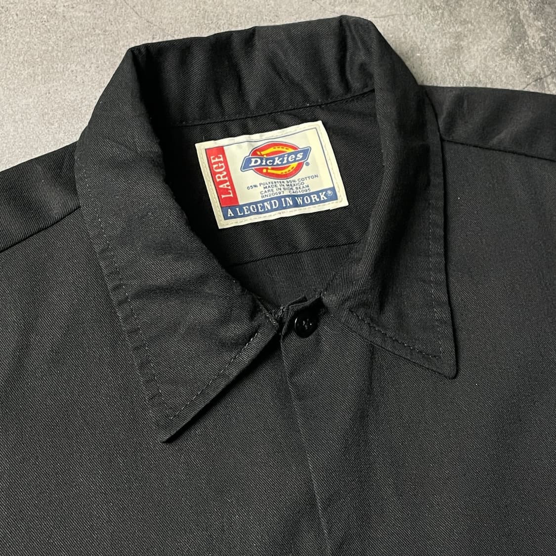 DICKIES 디키즈 블랙 플랩포켓 반팔 워크셔츠 A01108 상품이미지2