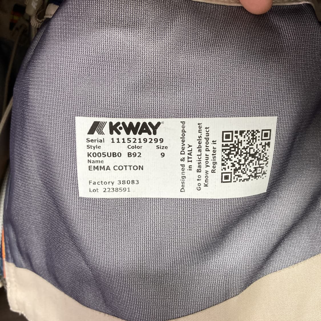 k-way 까웨 키즈 트렌치자켓 베이지 9사이즈  상품이미지5