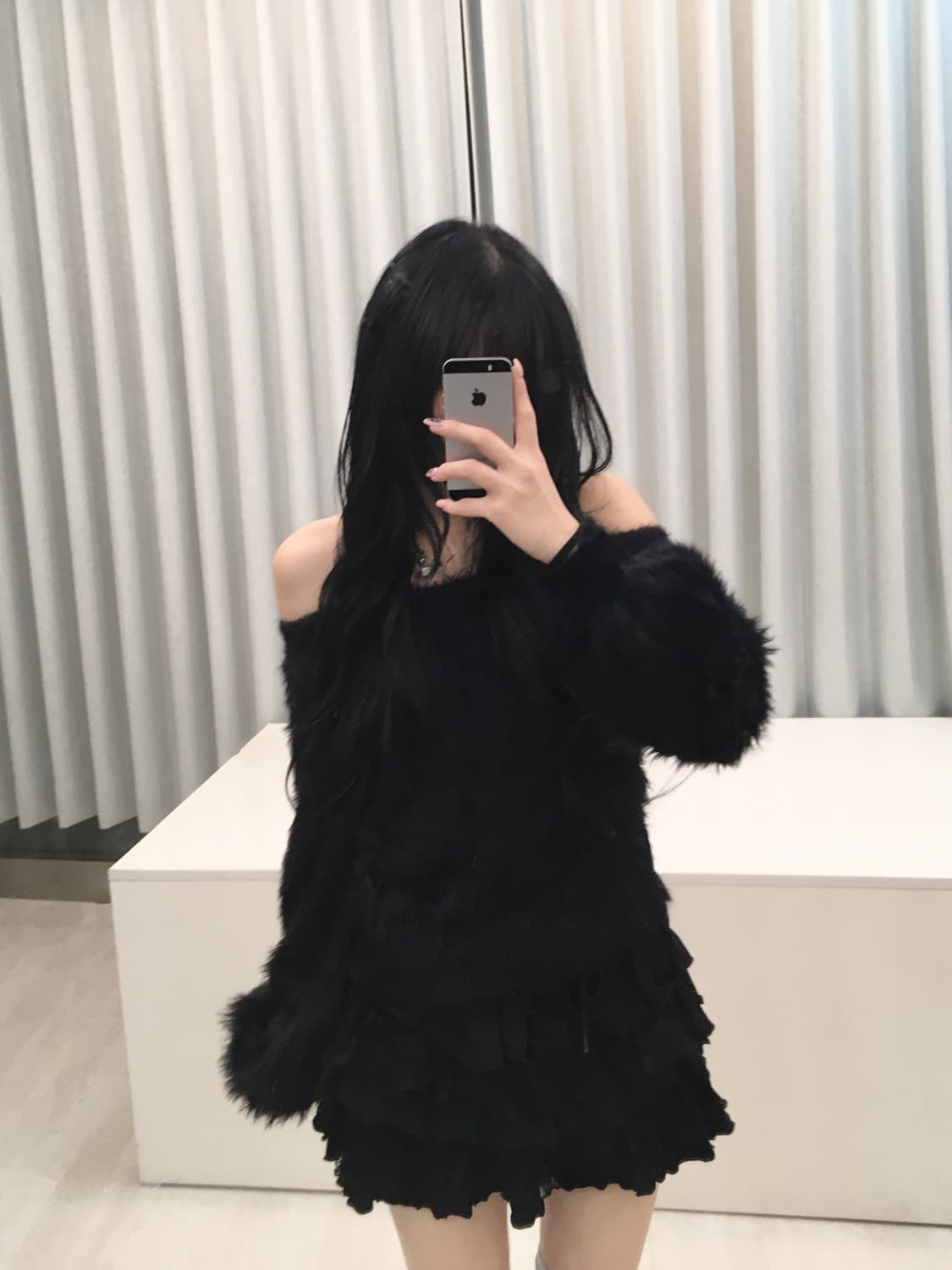 깜냥 앙고라 오프숄더 니트 상품이미지2