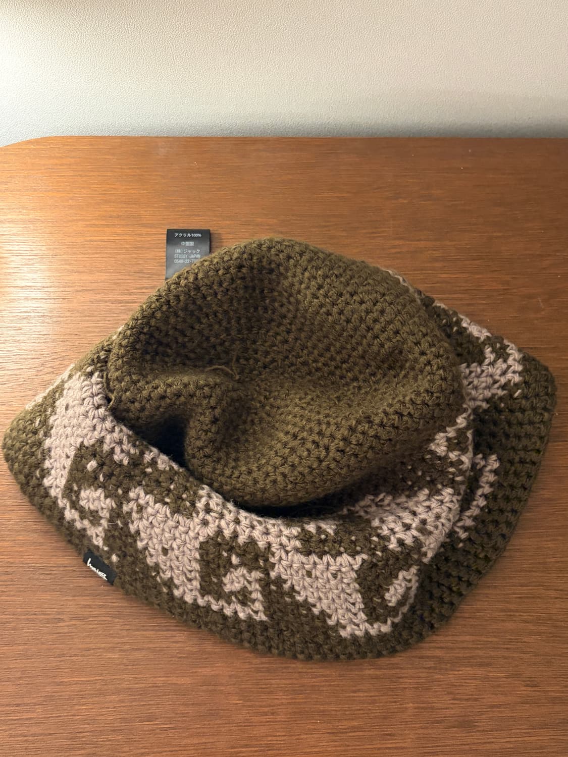 stussy 스투시 웨이브 니트 버킷햇 올리브 상품이미지3