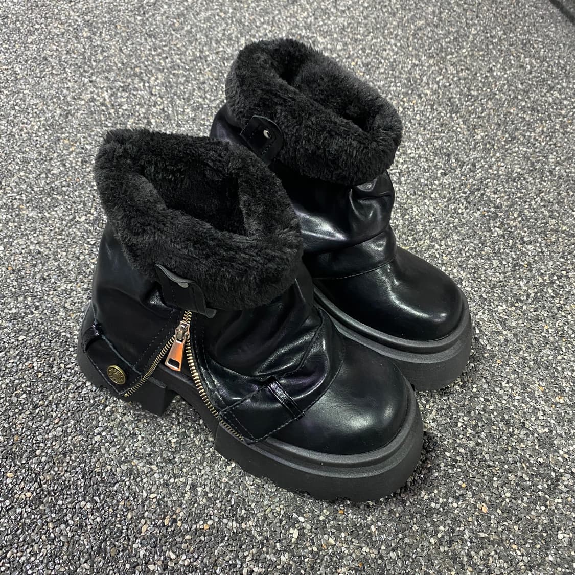 y2k 투웨이 양털 미들부츠 B3238 상품이미지3