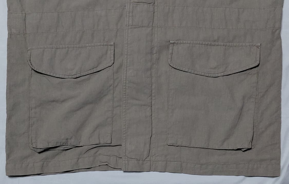 [L] 캉골(KANGOL) 린넨 혼방 빈티지 필드 재킷 (베이지/그레이) 상품이미지5