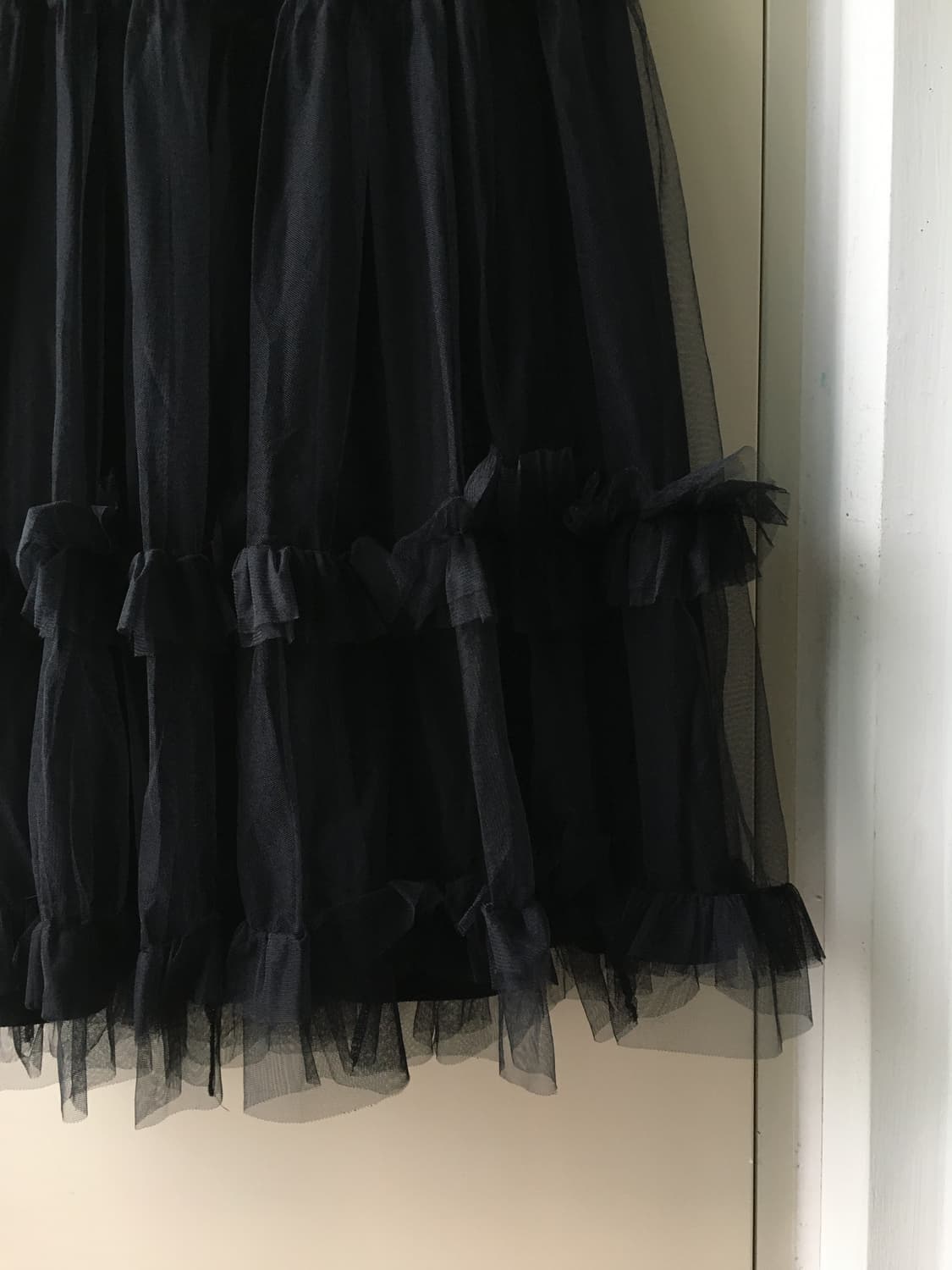 블랙 프릴 빈티지 스커트 상품이미지2
