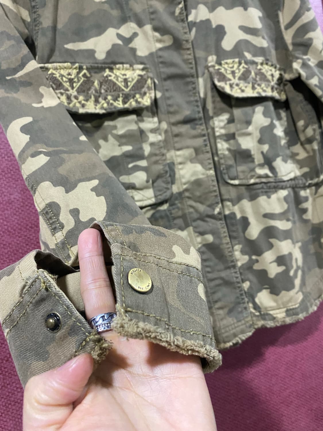 Bershka 버쉬카 카모 자켓 L 상품이미지3