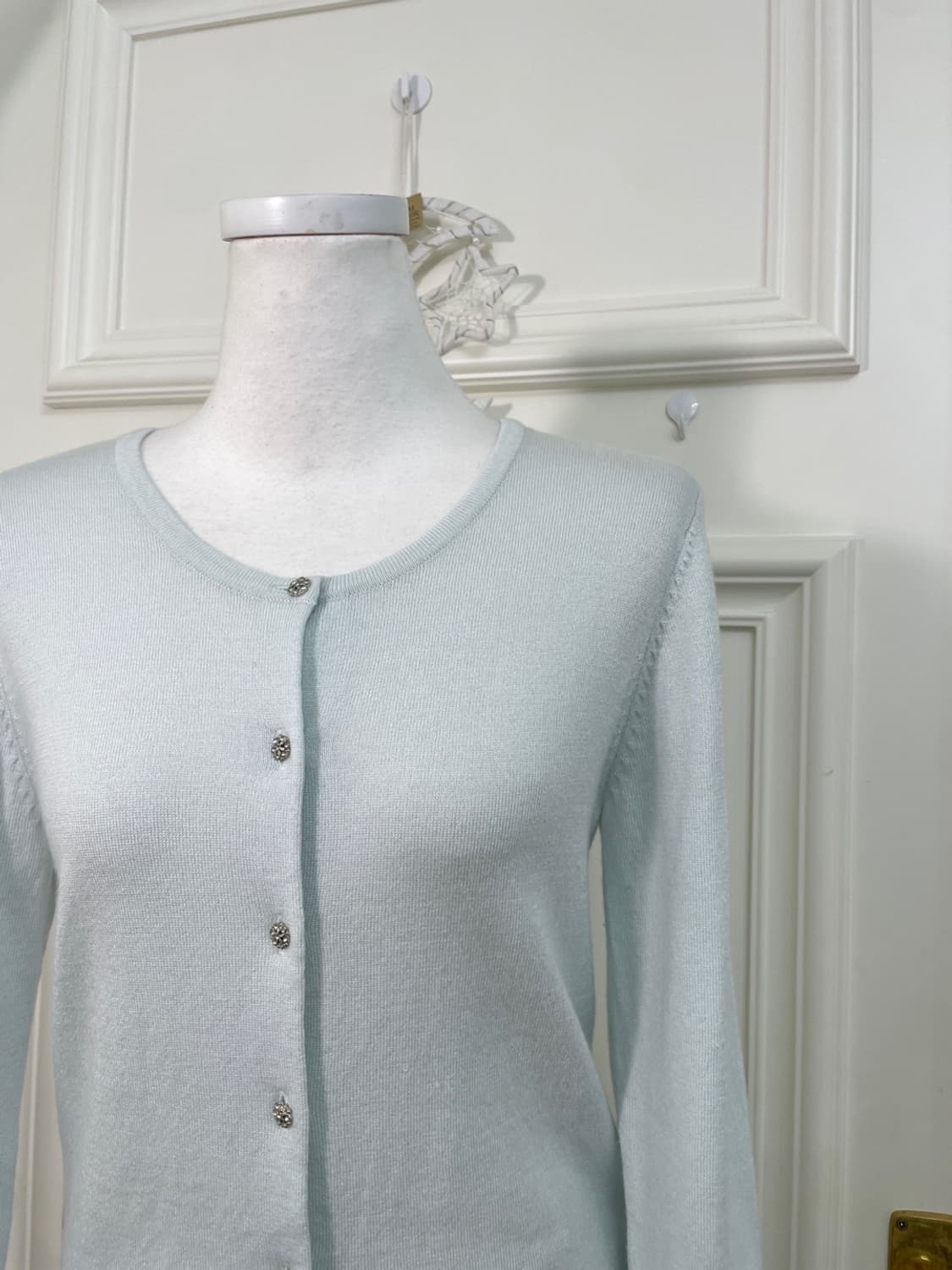 mint cubic button soft basic cardigan 상품이미지7