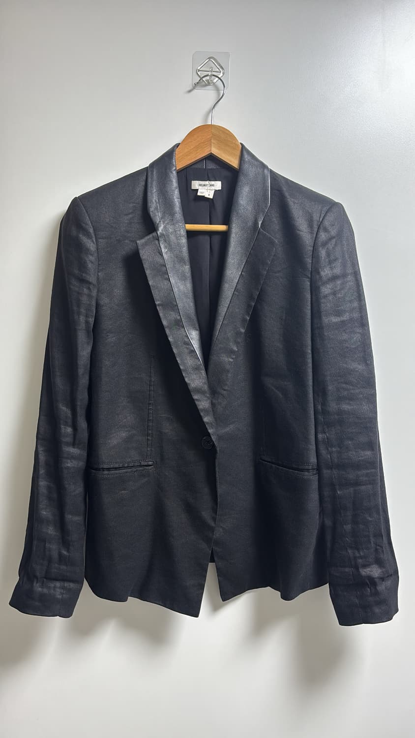 헬무트랭 레더카라 왁스코팅 블레이저 6사이즈 상품이미지2