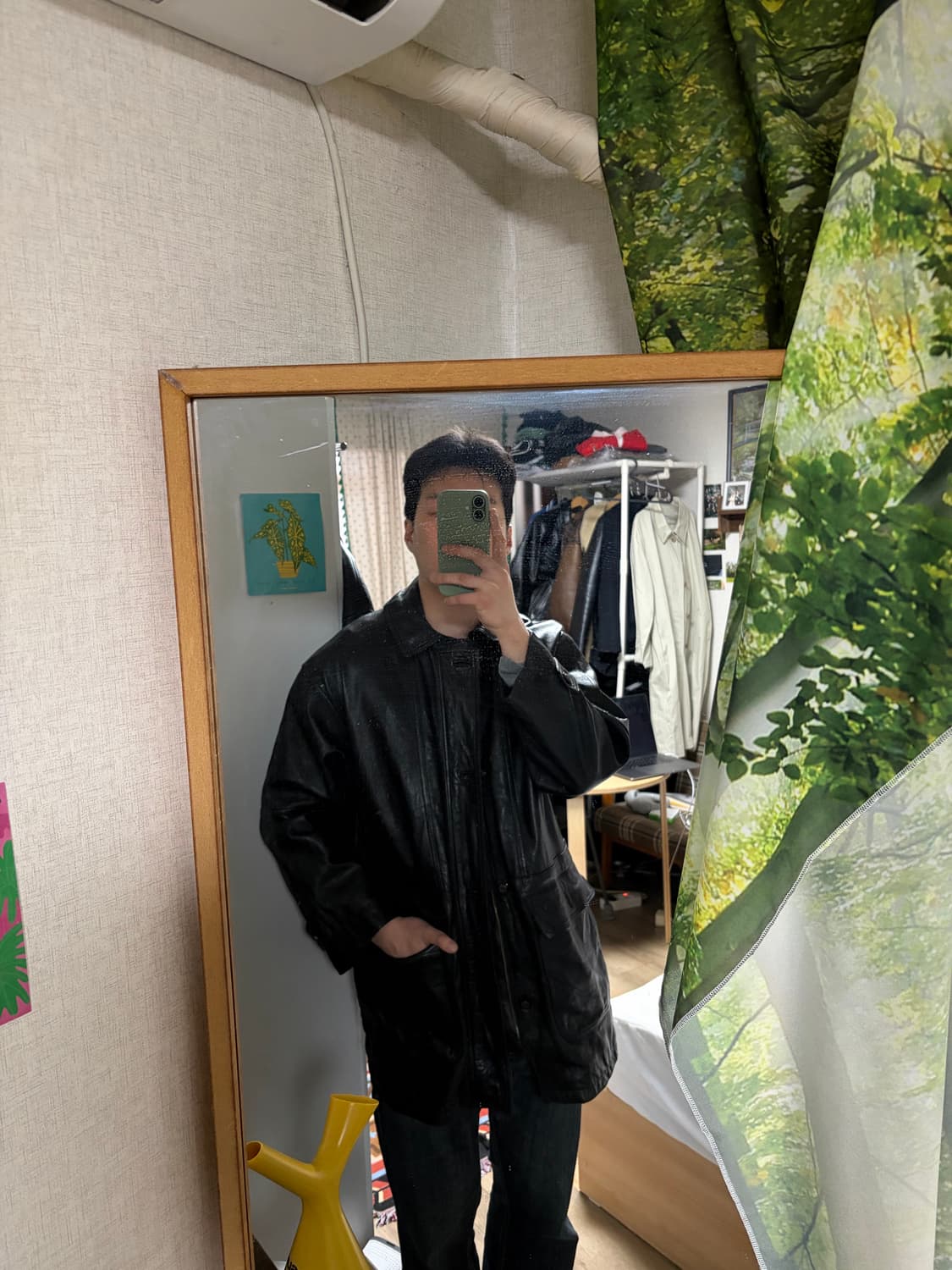 100-105) 빈티지 램스킨 레더 카코트 올드갭 스타일 상품이미지3