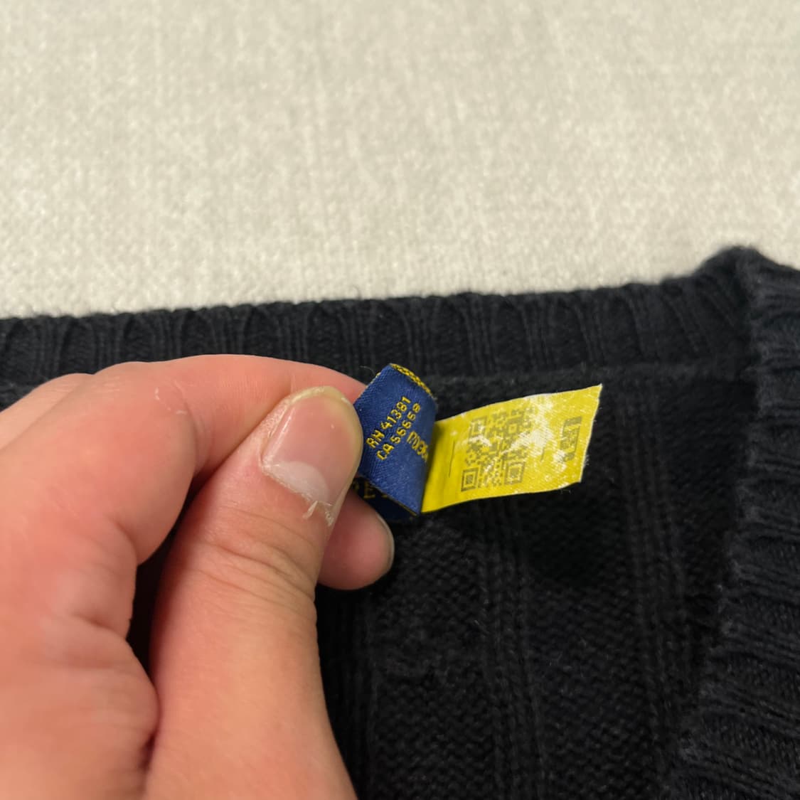 95 폴로 랄프로렌 신형라벨 꽈배기 브이넥 니트  상품이미지3