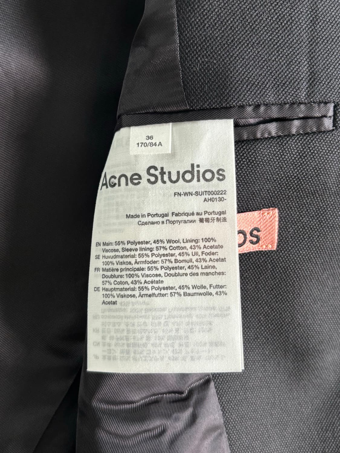 Acne Studio 아크네스튜디오 블랙 블레이저 상품이미지5