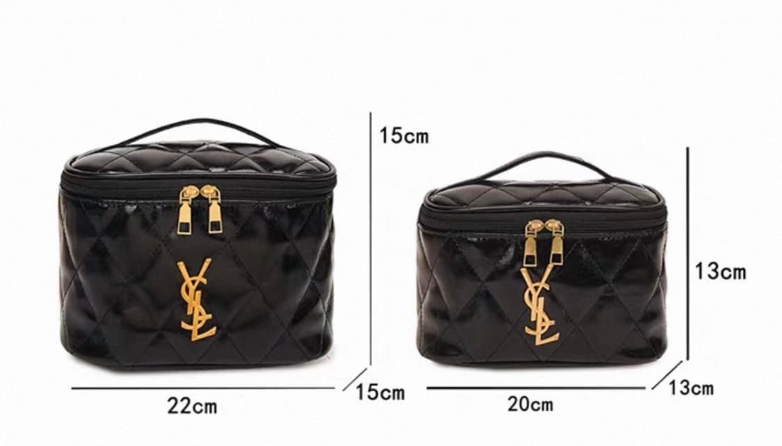 입생로랑 퀄팅 메이크업 파우치 블랙 미듐 상품이미지6