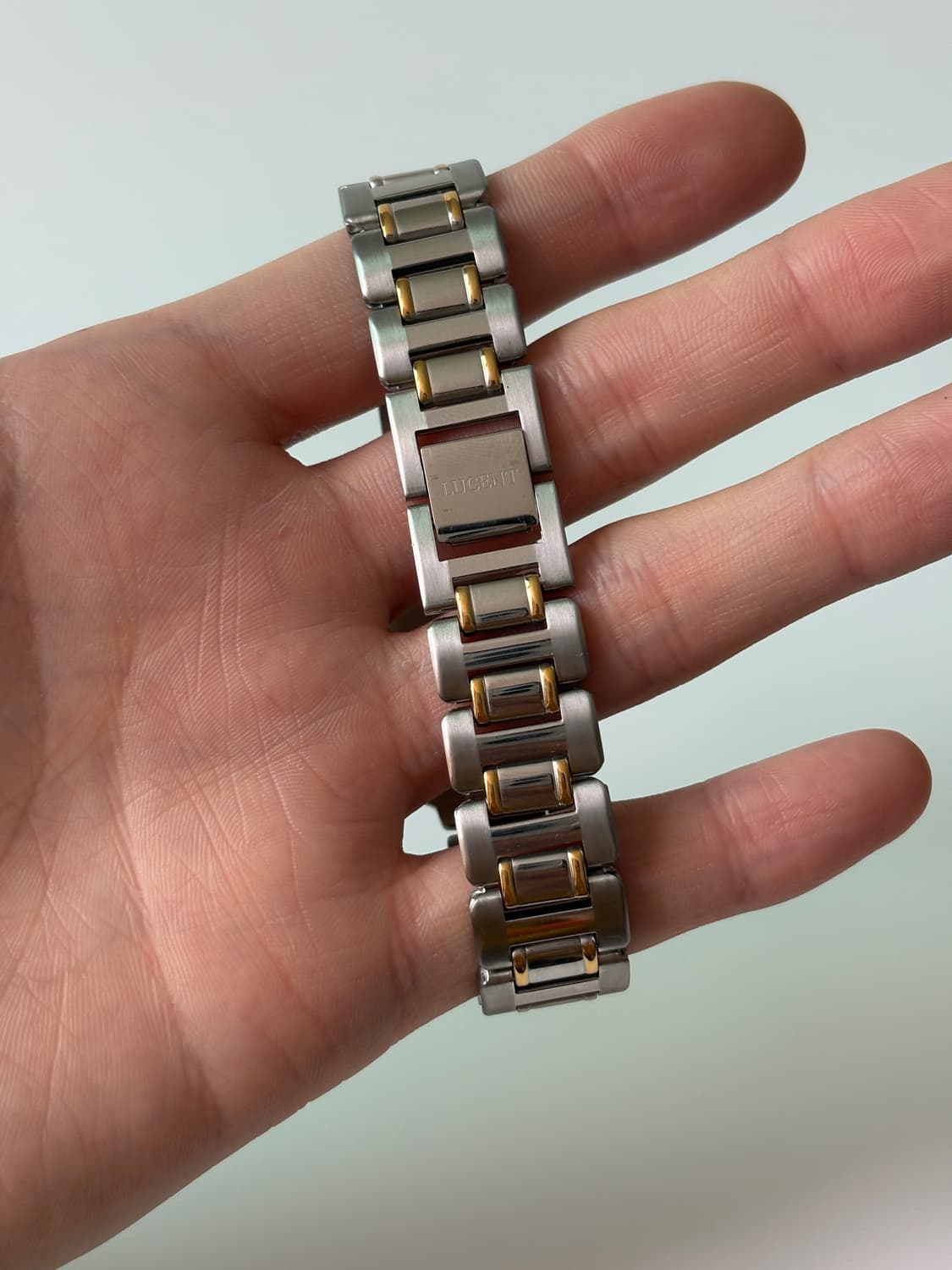 세이코 1990년대 Lucent 오만 인데스 콤비 스퀘어 쿼츠 남성 상품이미지5