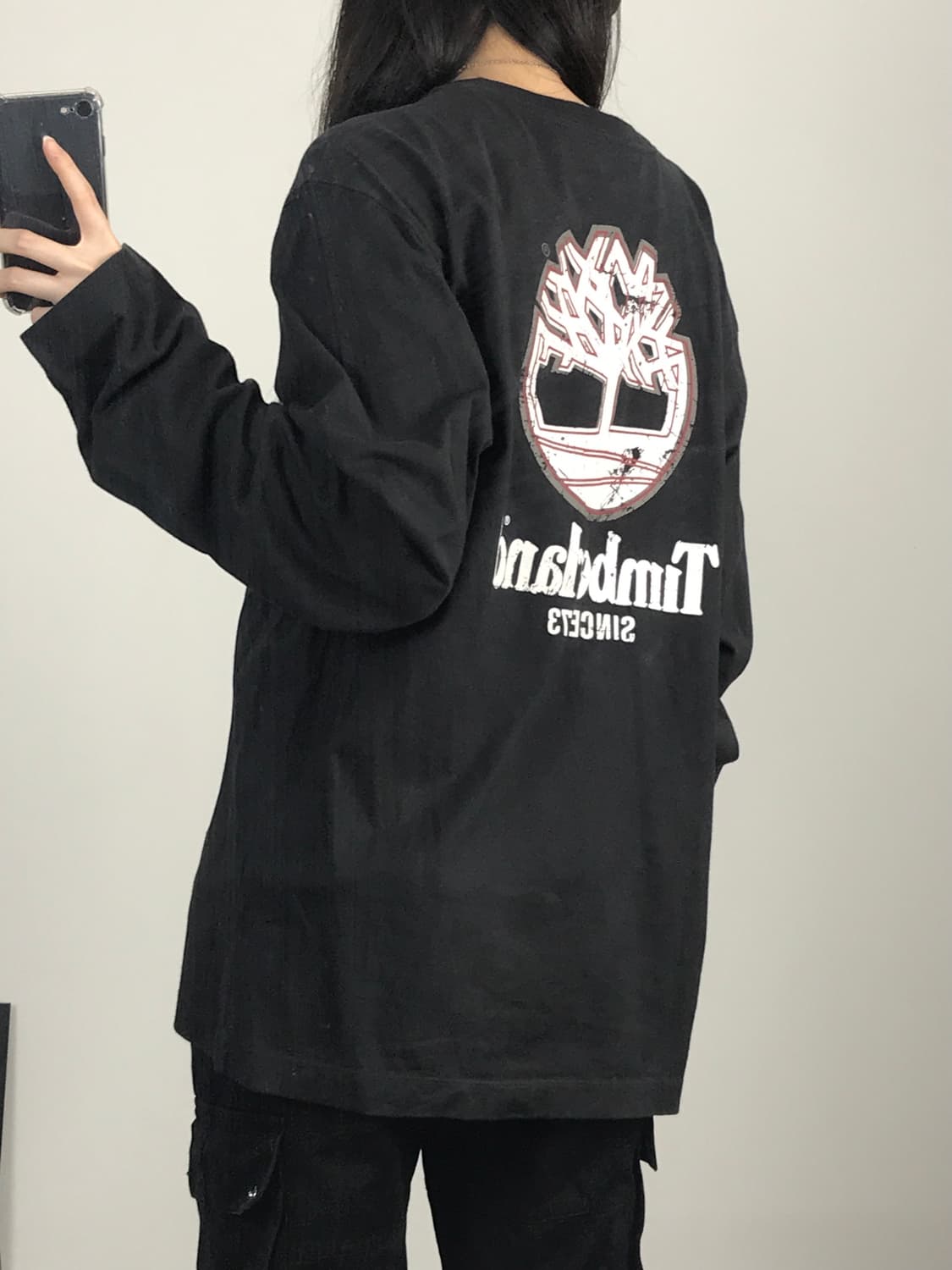 Timberland Black Logo Long Sleeve 상품이미지2