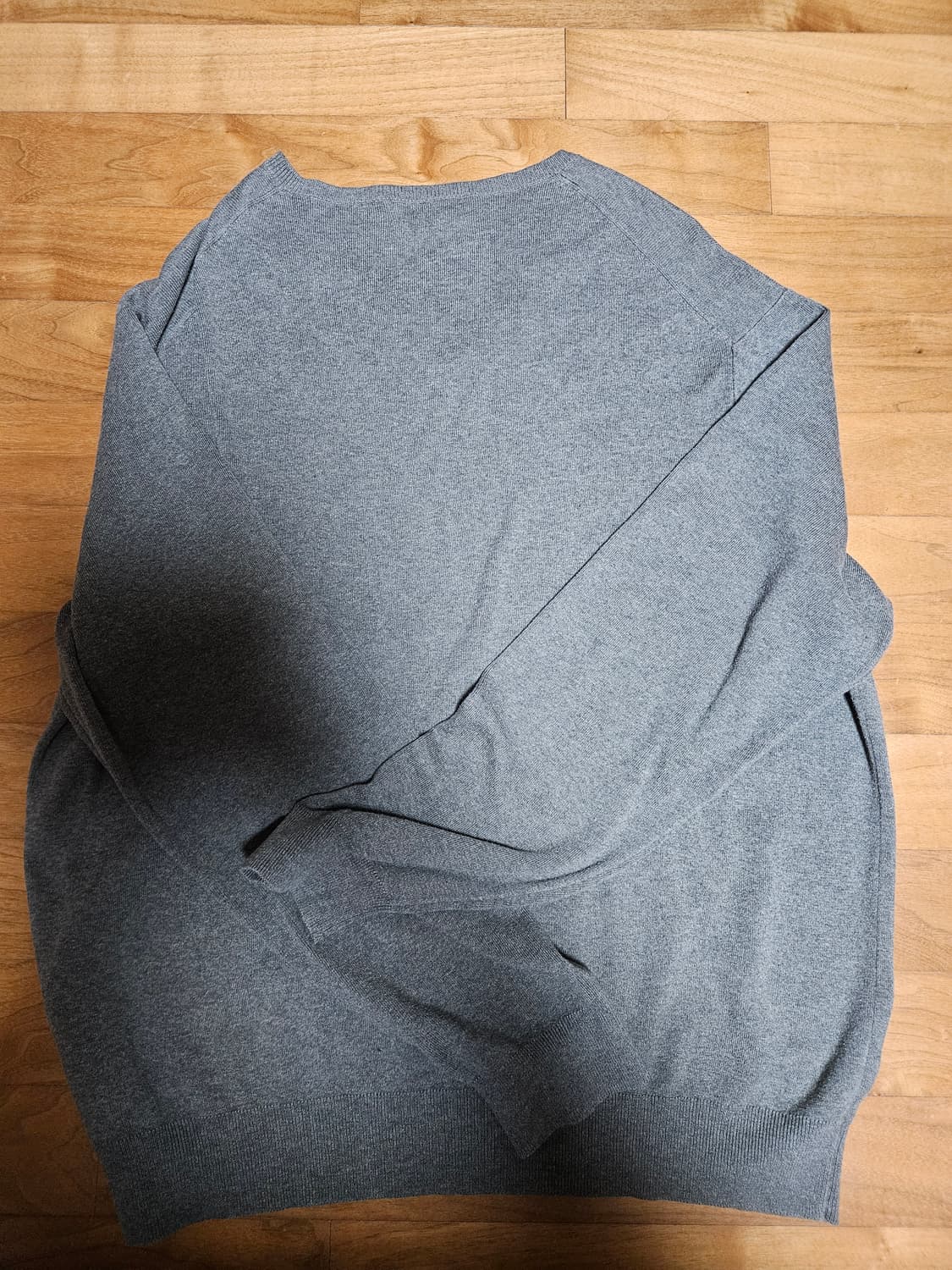 폴로 브이넥 니트 그레이 XL 상품이미지3