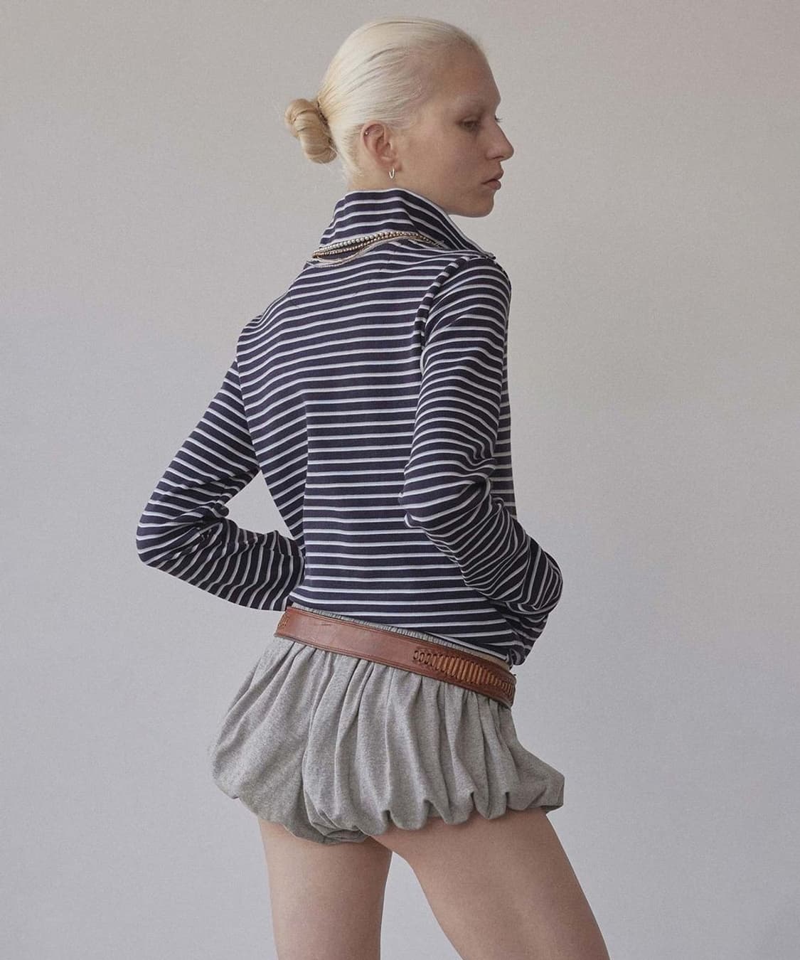 스컬프터 Striped Track Jacket Navy 상품이미지2