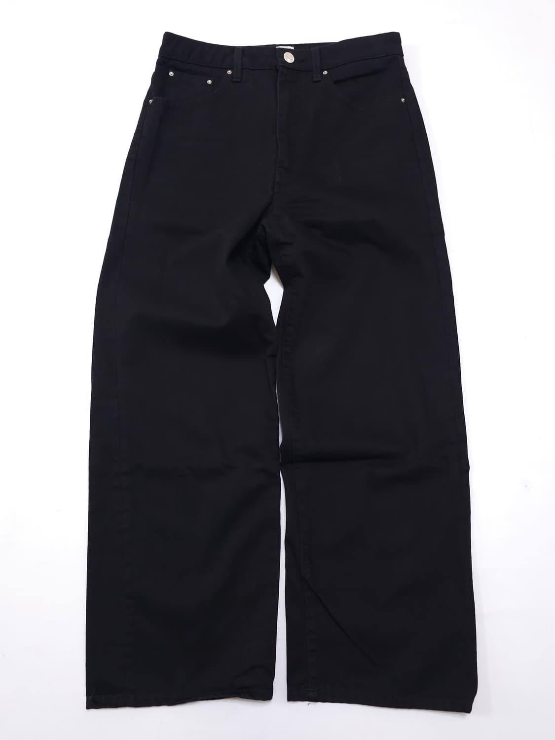 토템 플레어 와이드 블랙 데님 상품이미지2