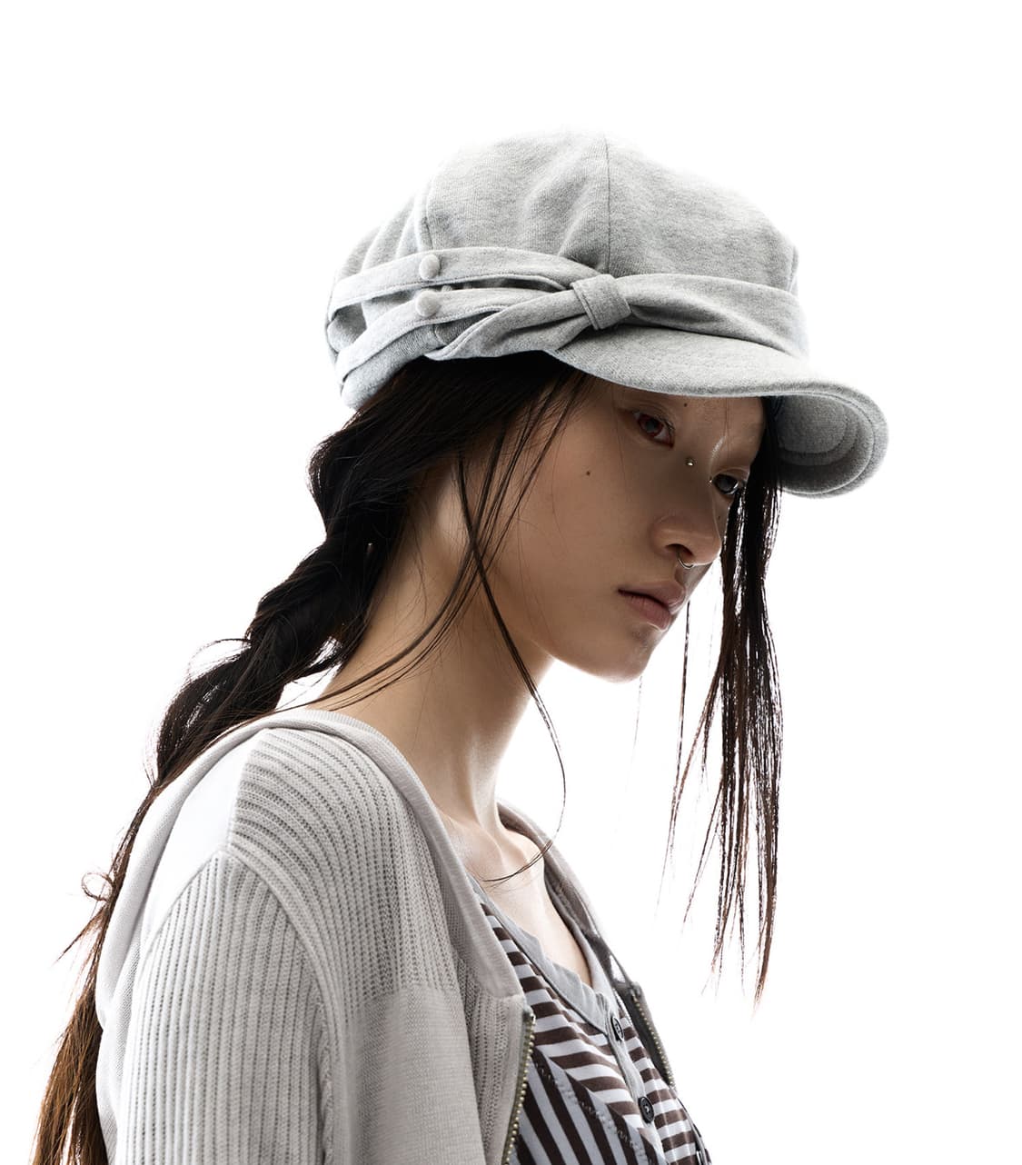 오호스Utility Loop Band Jersey Cap / Grey 상품이미지3