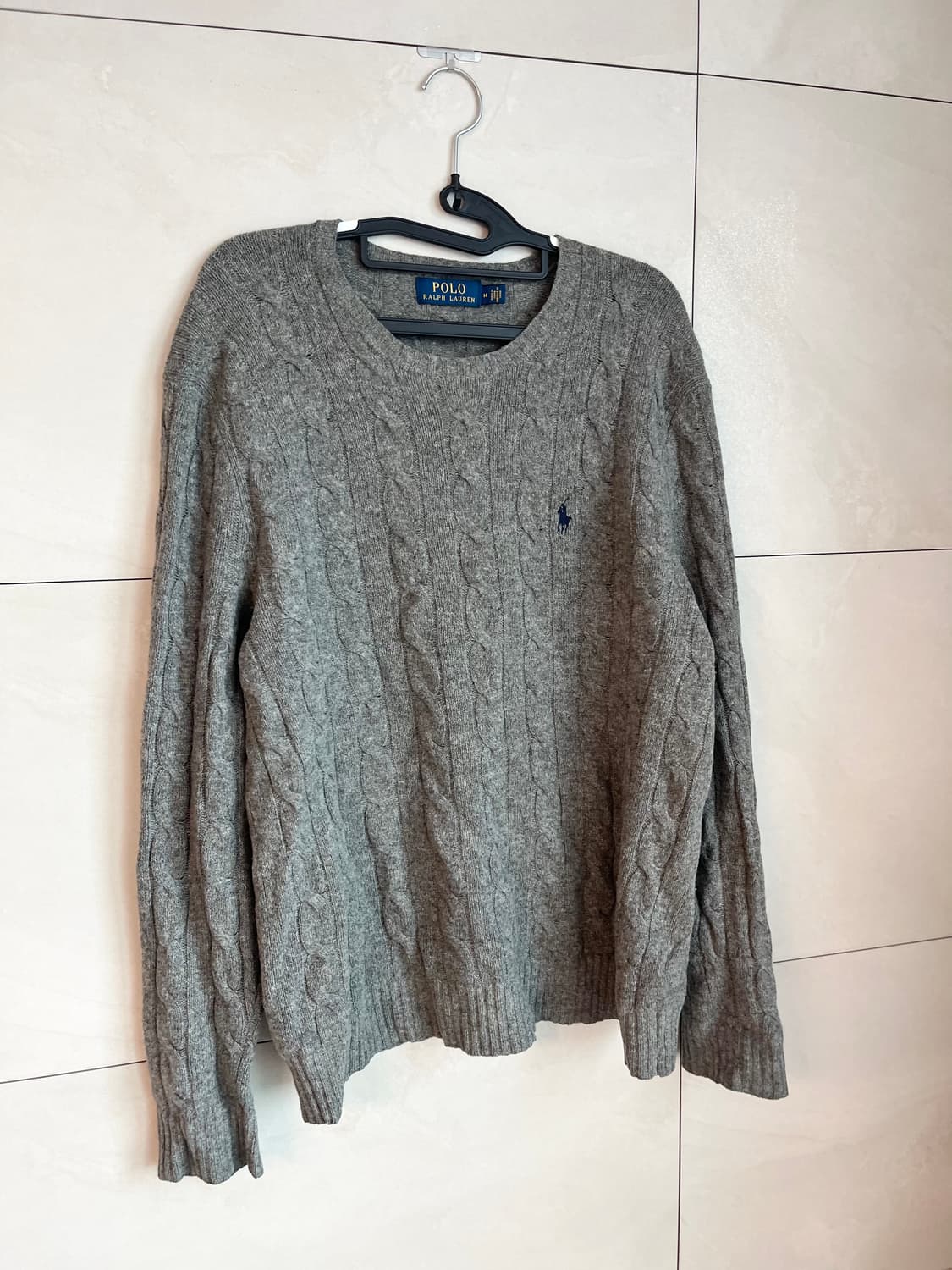 폴로 랄프로렌 케이블 니트 그레이 [M] 상품이미지2