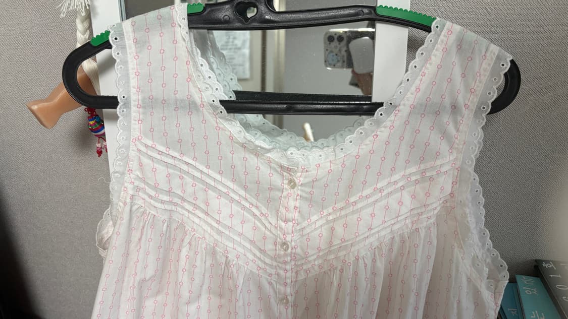 일본 빈티지 핑크 모리걸 나시 원피스 상품이미지2