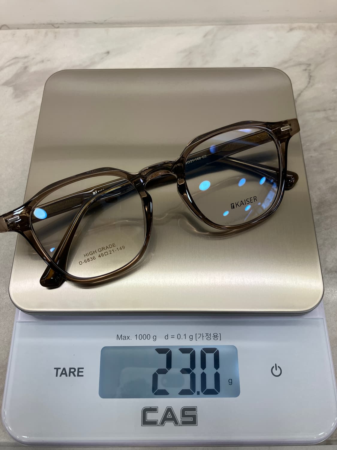 B77 KS 투명 브라운 웰링턴 뿔테 안경6836 상품이미지8