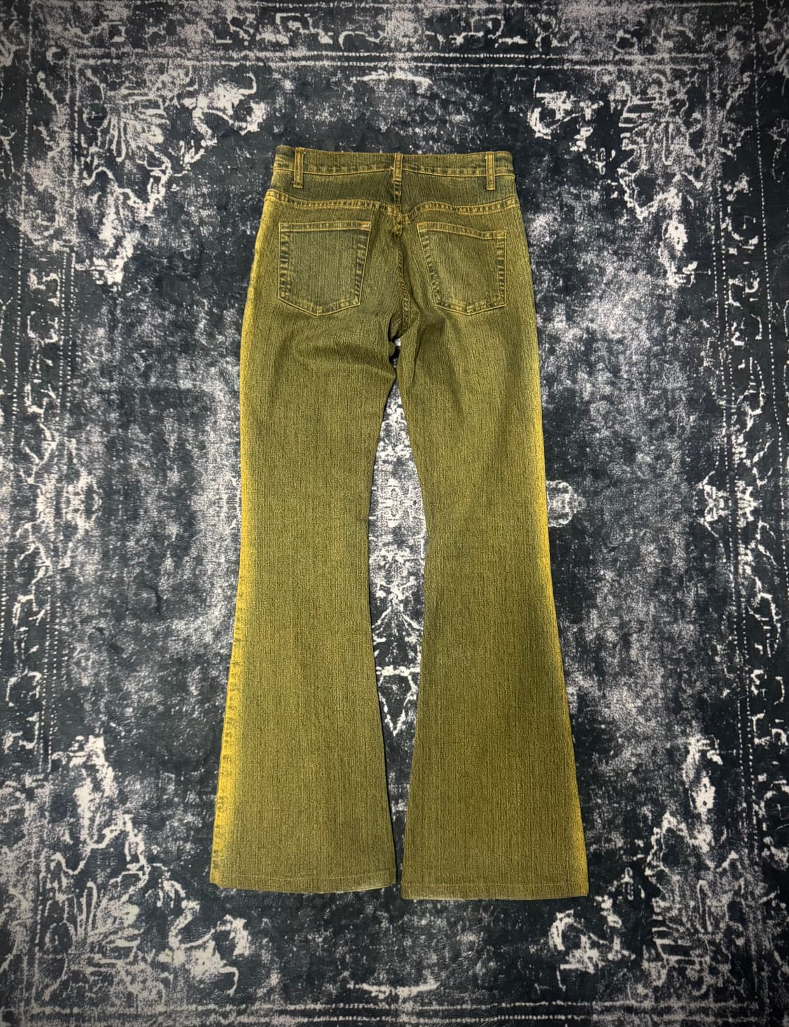 Beads Detail Olive Wash Flare Denim 상품이미지4