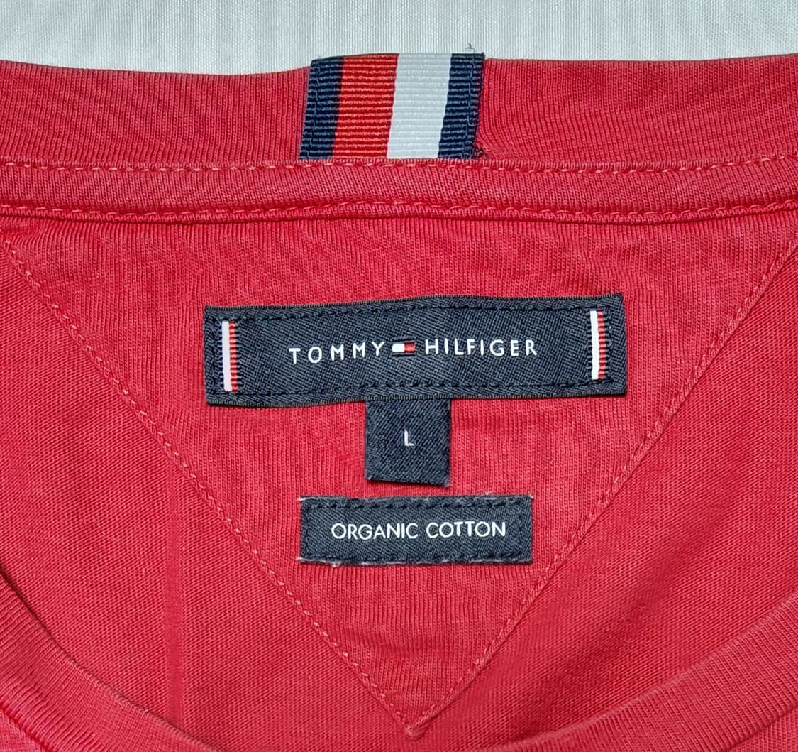 타미힐피거 빅 로고 배색 반팔 티셔츠 (L사이즈/상태 우수) 상품이미지4