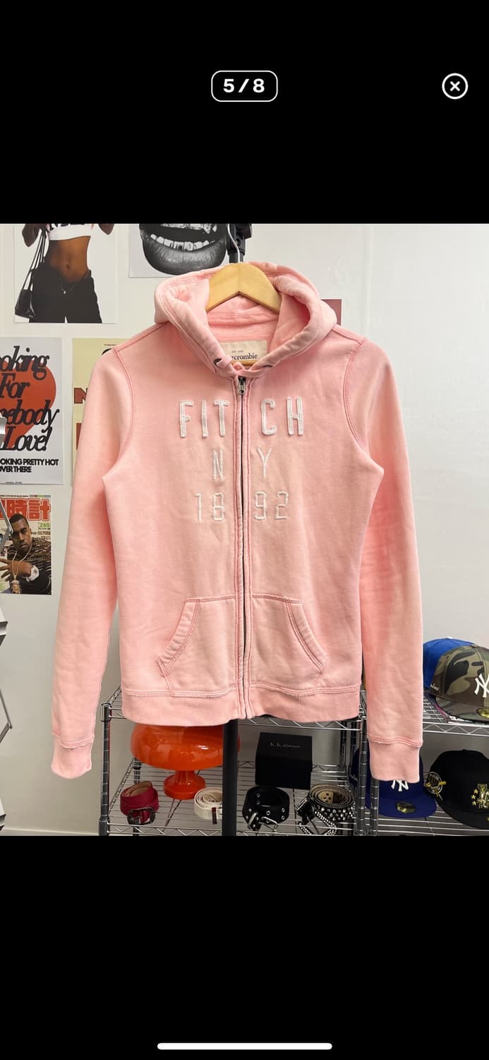 아베크롬비 아치 로고 후드집업  히메 갸루  상품이미지2