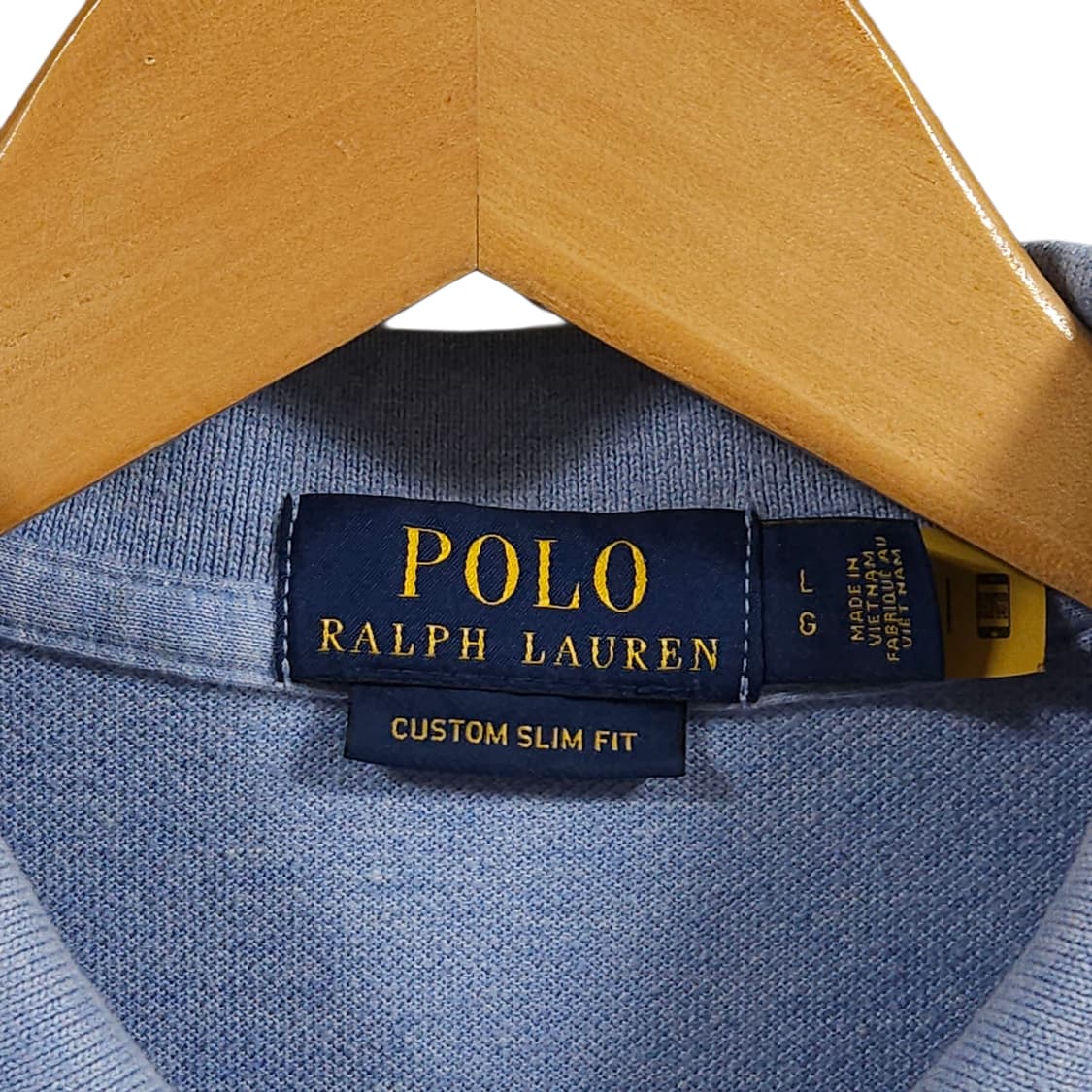 105)POLO 폴로 커스텀슬림핏 반팔 카라티 스카이블루 상품이미지4