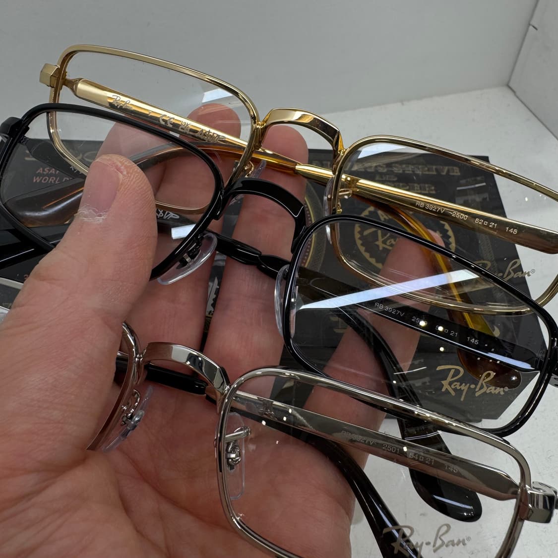 (새상품)레이벤RB3927V-골드,실버,블랙안경 에이셉라키콜라보안경 상품이미지6