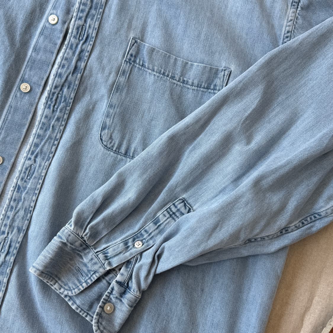 유니클로 빈티지 오버 데님셔츠 자켓 4XL 상품이미지5