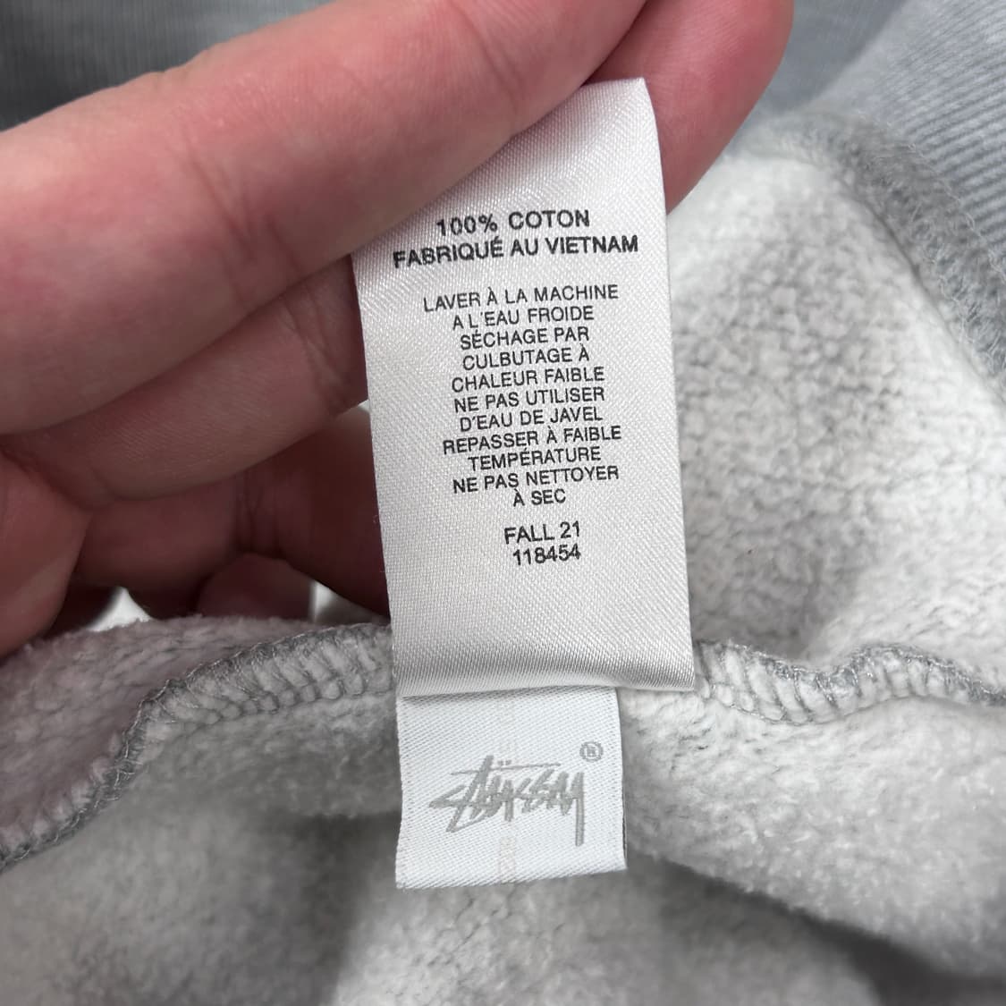 스투시 스탁로고 그레이 후드집업(S) 상품이미지3