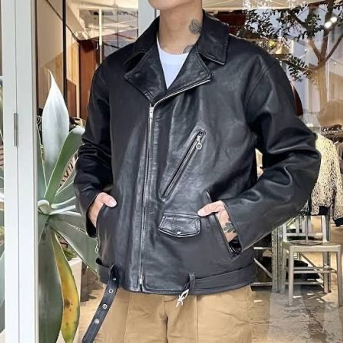 Old joe patina horse hide rider jacket 상품이미지5