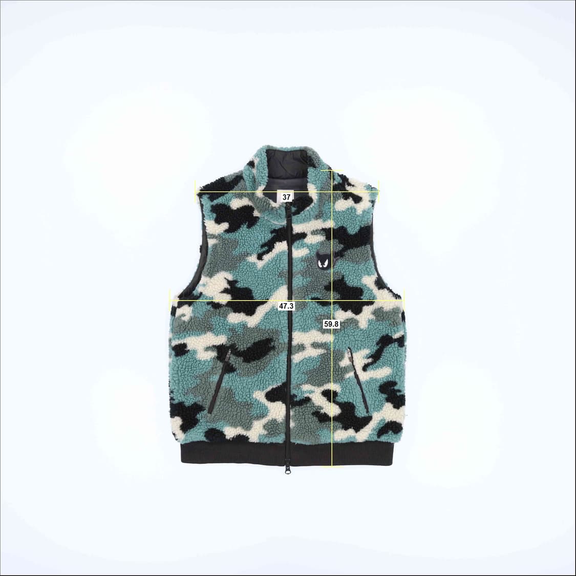 [2] 왁 WAAC 골프 밀리터리 플리스 방풍 조끼 집업 자켓 N6892 상품이미지8