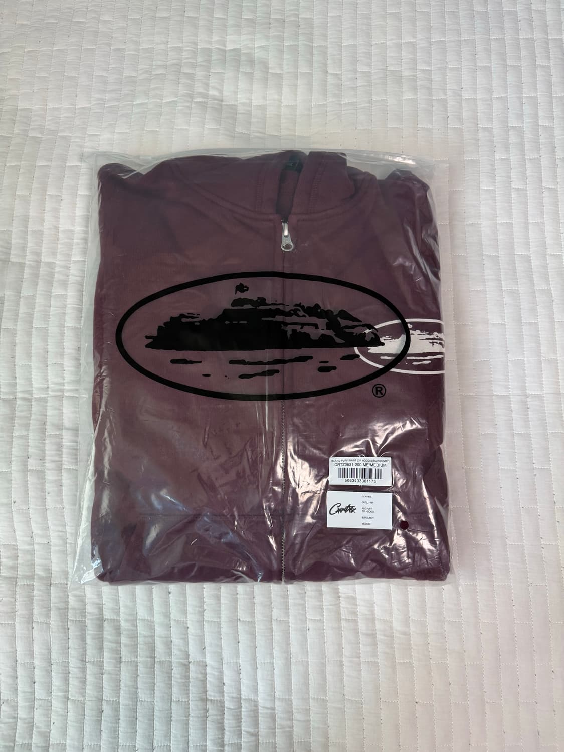 (새상품) 코르테이즈 버건디 아일랜드 로고 후드집업 M 상품이미지1