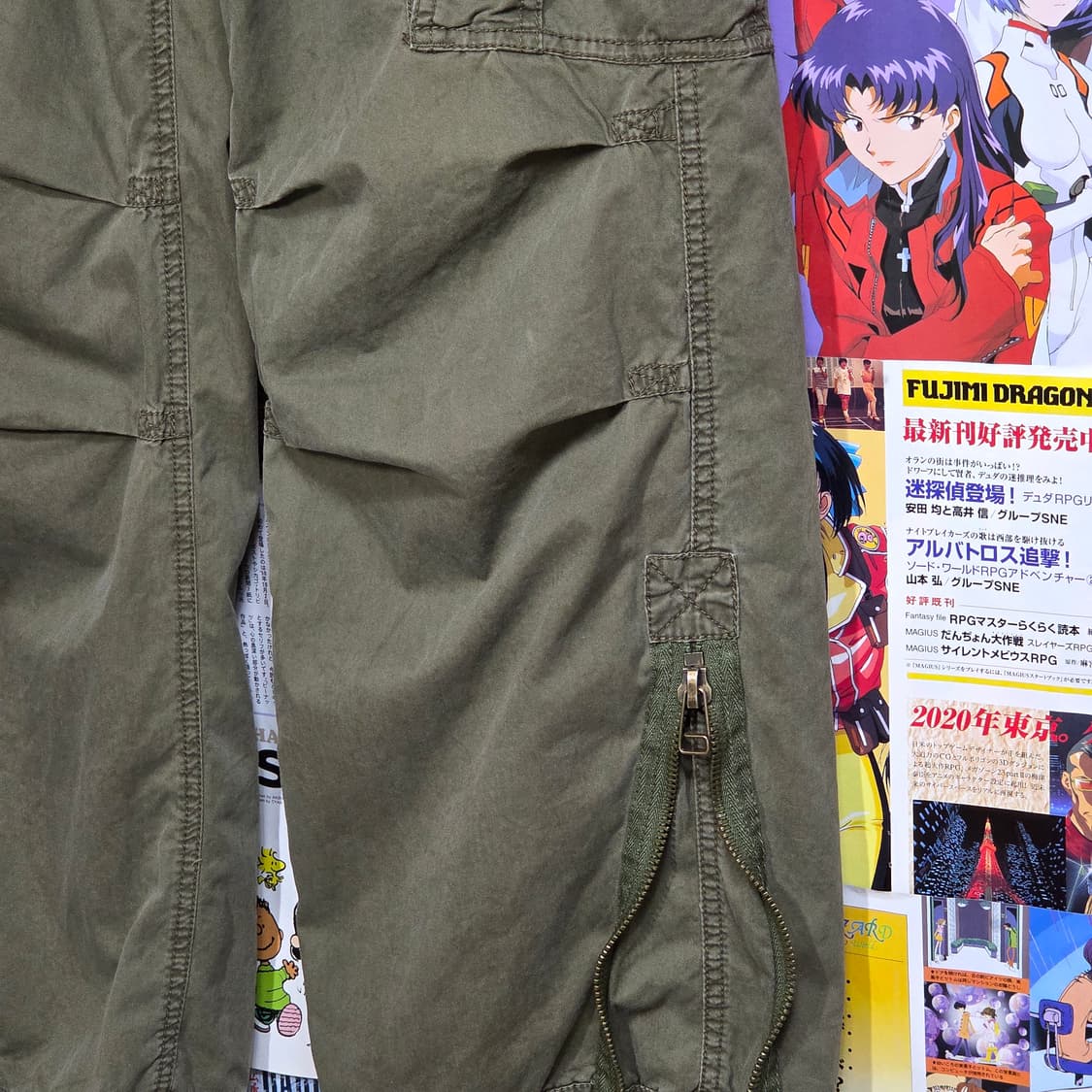 아베크롬비 카키 버튼플라이 멀티포켓 카고 팬츠 상품이미지4