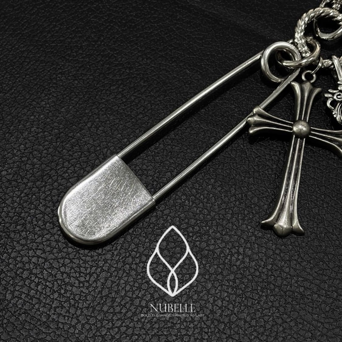 🌗 Chrome cross keyring / 크롬 크로스 클립 키링 상품이미지6
