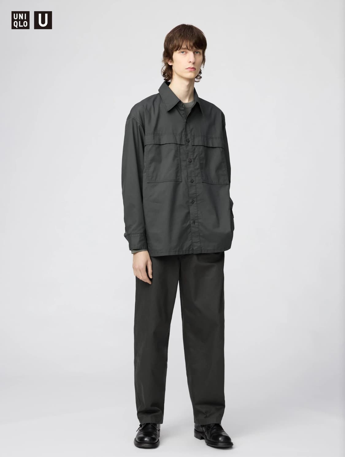 [UNIQLO] 유니클로 와이드핏 치노팬츠 08 DARK GREY 상품이미지1