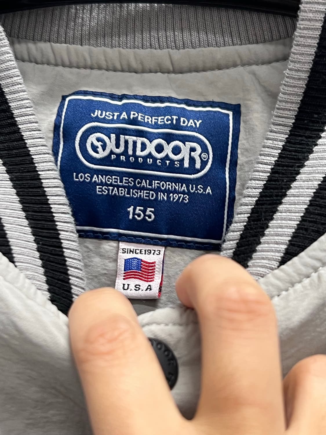 (155) 아웃도어 키즈/우먼스 바시티 패딩 점퍼 그레이 상품이미지4