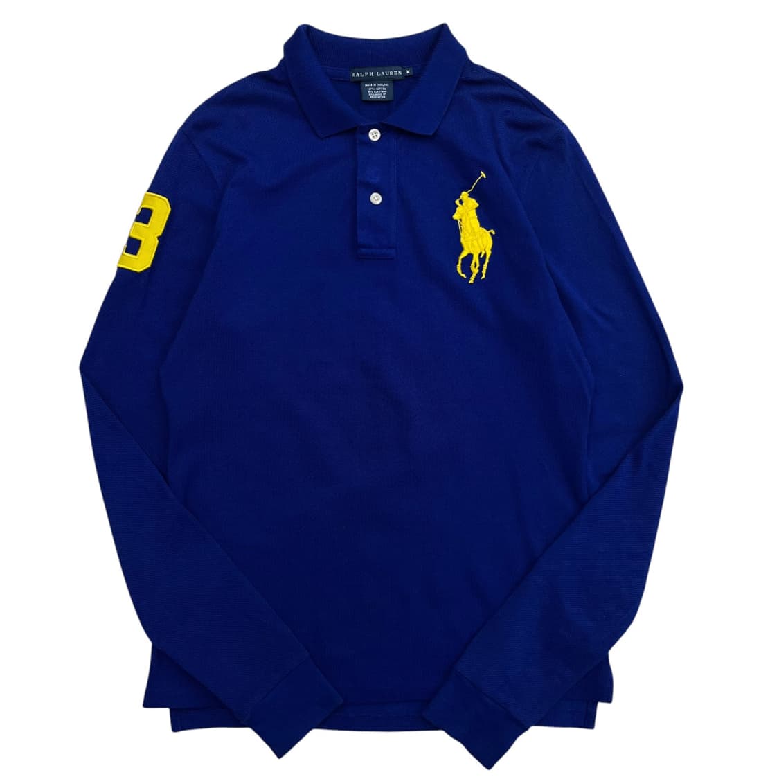 폴로 랄프로렌 옐로우 빅포니 블루 pk 긴팔 M 상품이미지3