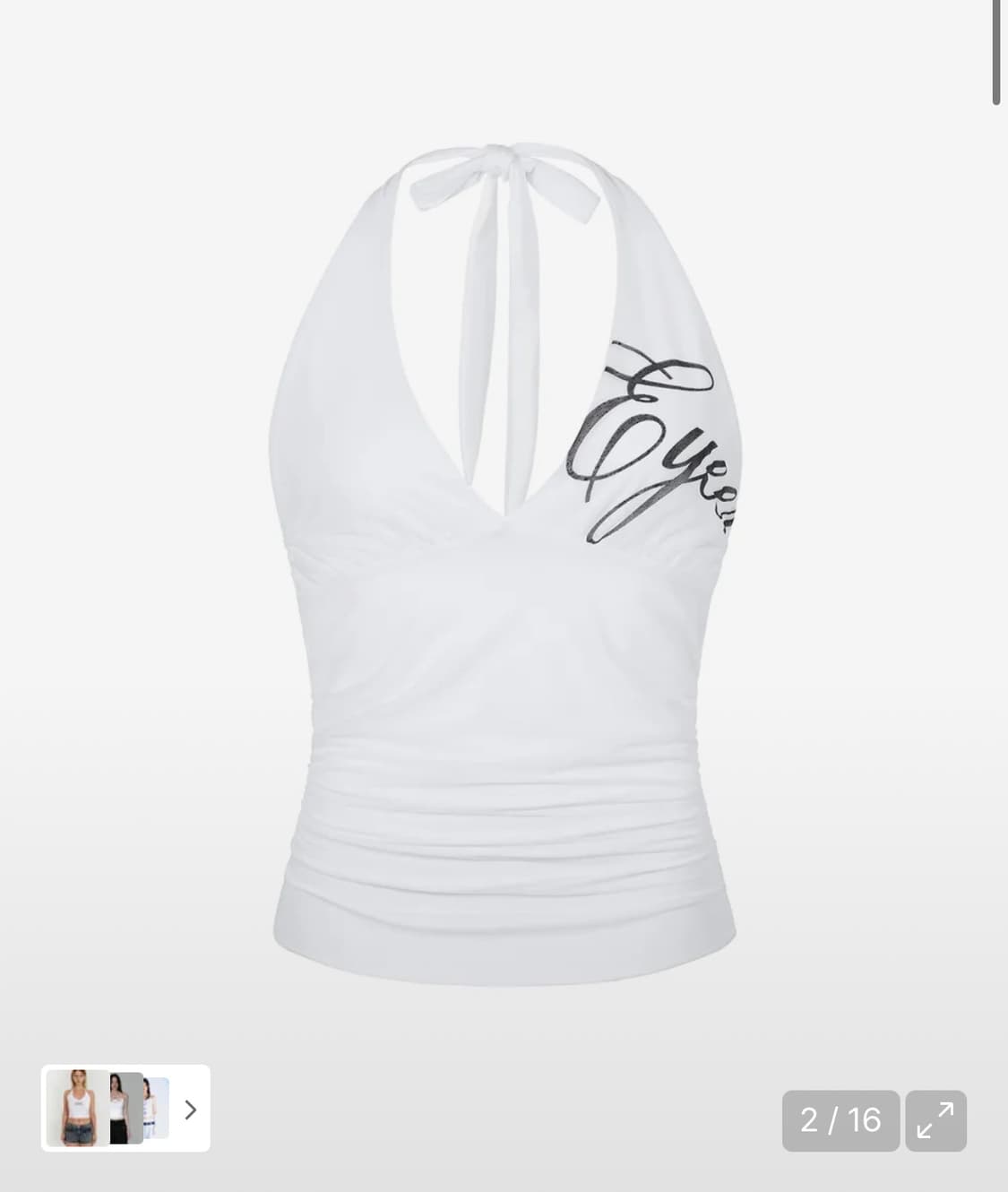 Eyeer script logo halter neck top no 상품이미지3